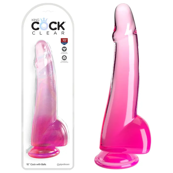 Pipedream Dildos King Cock Clear 10 Cock with Balls 25 cm Dong