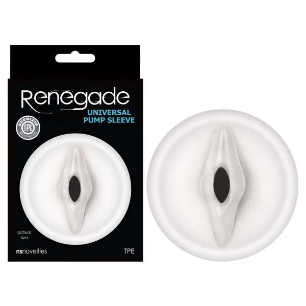 Renegade Universal Pump Sleeve Clear VaginaShaped Penis Pump Sleeve NS Novelties Male Sex Toys