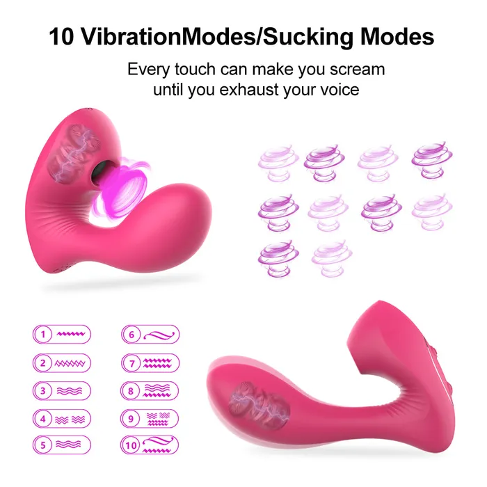 Vagina Sucking Vibrator Double Vibration 10 Speed Stimulate G Spot Vagina Clitoris soniker Vibrators