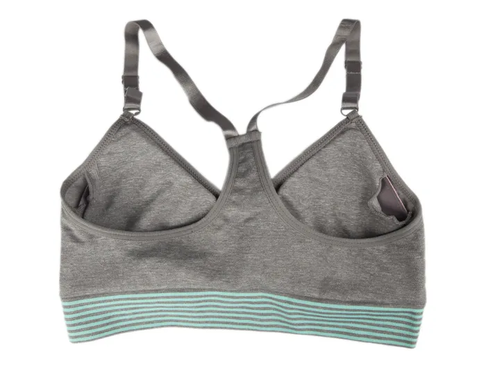 Vibrators Sunset Intimates Low Impact Grey and Blue Sports Bra